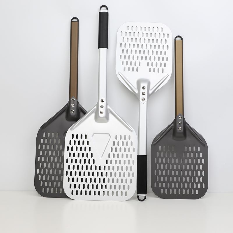 Αποσπώμενη λαβή αλουμινίου ανοδιωμένη 8 ιντσών 10 ιντσών διάτρητη αλουμινίου Pizza Pizza Shovel Pizza Spatula Pizza Paddle Accessories