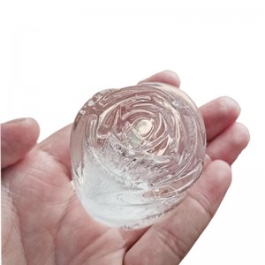 Σιλικόνη 3D Rose Ice Mold Μεγάλο δίσκο πάγου, κάνει 4 χαριτωμένο πάγο σε σχήμα λουλουδιού, σιλικόνη καουτσούκ διασκέδαση μεγάλος κατασκε...