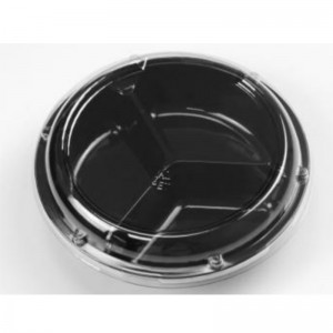 Τρία-ommpartment φρέσκα-cut φρούτα κουτί καπάκι 205*155*58 mm hj-190