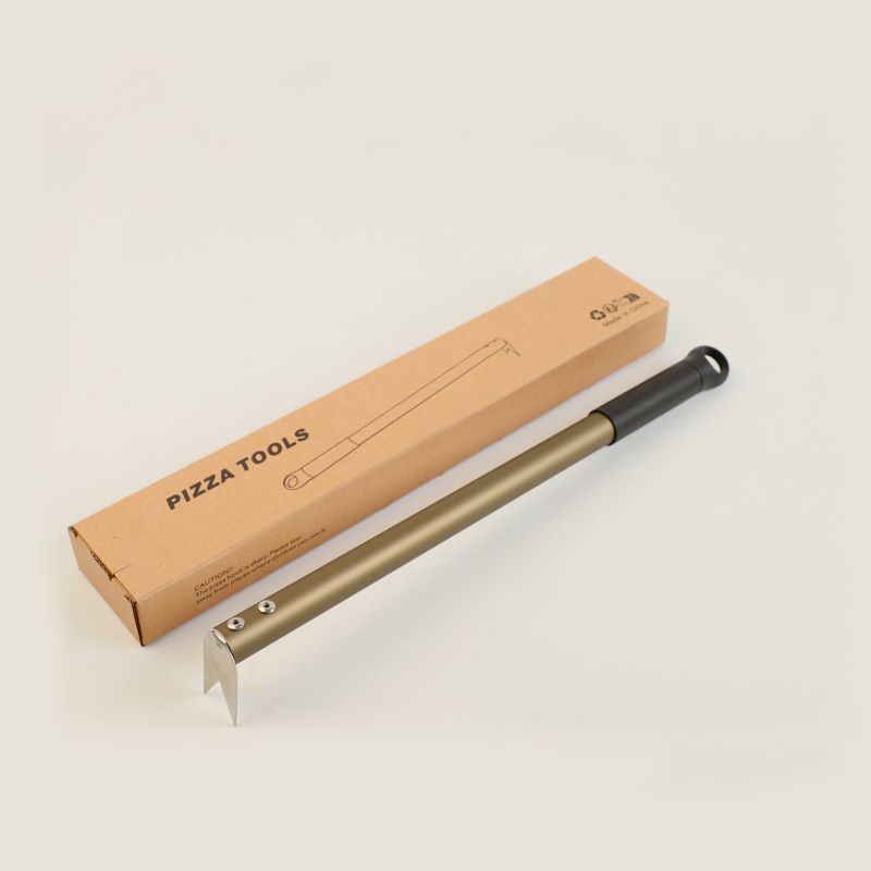 Pizza Fork ανοξείδωτο χάλυβα πίτσα flipper turner 43cm/16,9 ιντσών μακρά λαβή Pizza spinning πιρούνι για φούρνο πίτσας/grill, εύκολο να γυρίσει φλούδα για ...