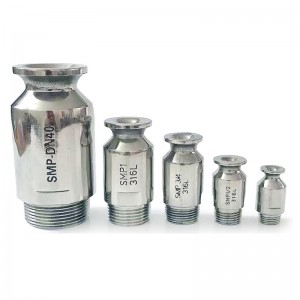 Βιομηχανικό ανοξείδωτο χάλυβα ευρεία γωνία SMP σειρά πλήρους ακροφυσίου ψεκασμού κώνου, ακροφύσιο SMP