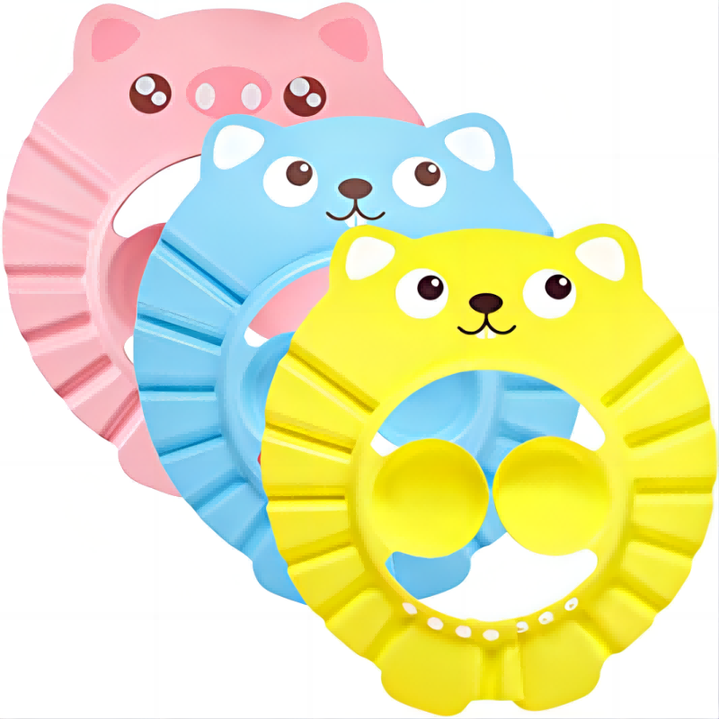 Ρυθμιζόμενο μαλακό μπάνιο μπάνιο μπάνιο σαμπουάν ντους καπέλο Eva Kids Ear Shower καπάκι μωρού ντους για μικρό παιδί