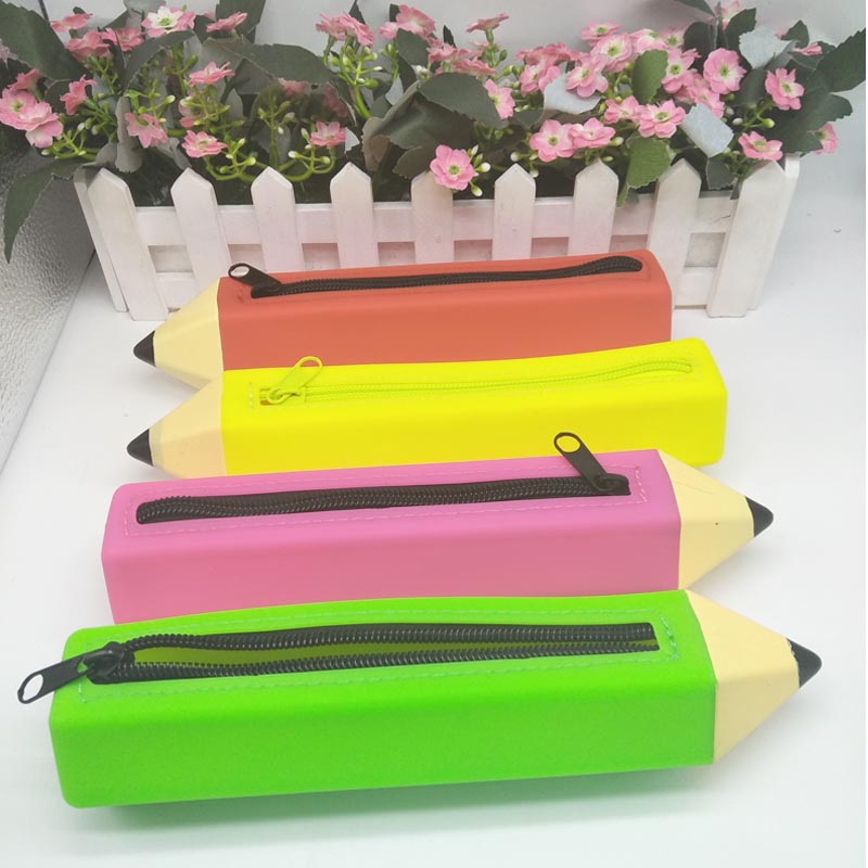 Σιλικόνη τσάντα μολύβι, μολύβι σχήμα δημιουργική θήκη μολυβιού, υγιείς και φιλικές προς το περιβάλλον σάκοι σιλικόνης τσάντες, αδιάβροχα και ανθεκτικά
