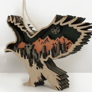 Ornament 3dwood Craft Eagle