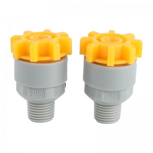 PP Πλαστική γρήγορη απελευθέρωση και αποσυναρμολόγηση ακροφυσίου ψεκασμού Βιομηχανικό ακροφύσιο αεριωθούμενου αεριωθούμε