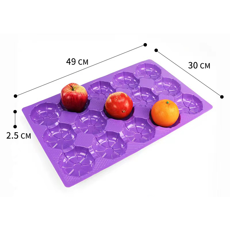 Εμφάνιση δίσκου φρούτων 490*300*25 mm 15 αυλακώσεις