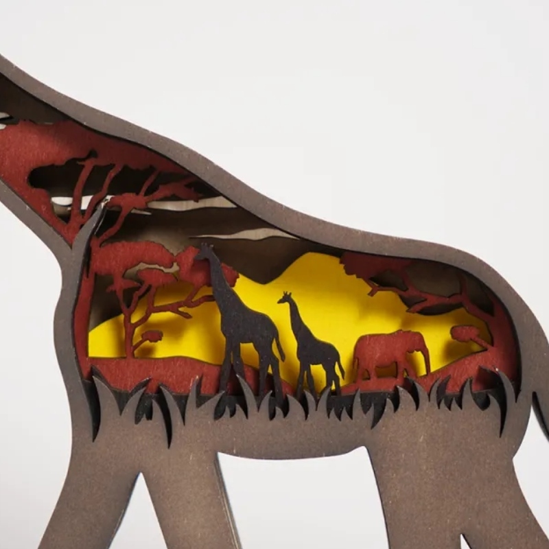 3D ζώα ξύλινη καμηλοπάρδαλη