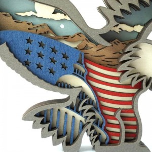 3D Eagle Wooden Craft διακόσμηση