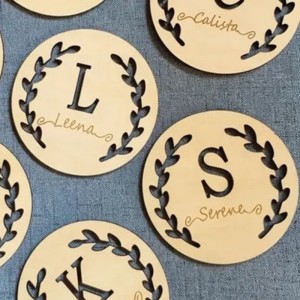 Λέιζερ σκαλιστό κομμένο ξύλινο κόντρα πλακέ Κύκλο διακοσμητικό κομμάτι