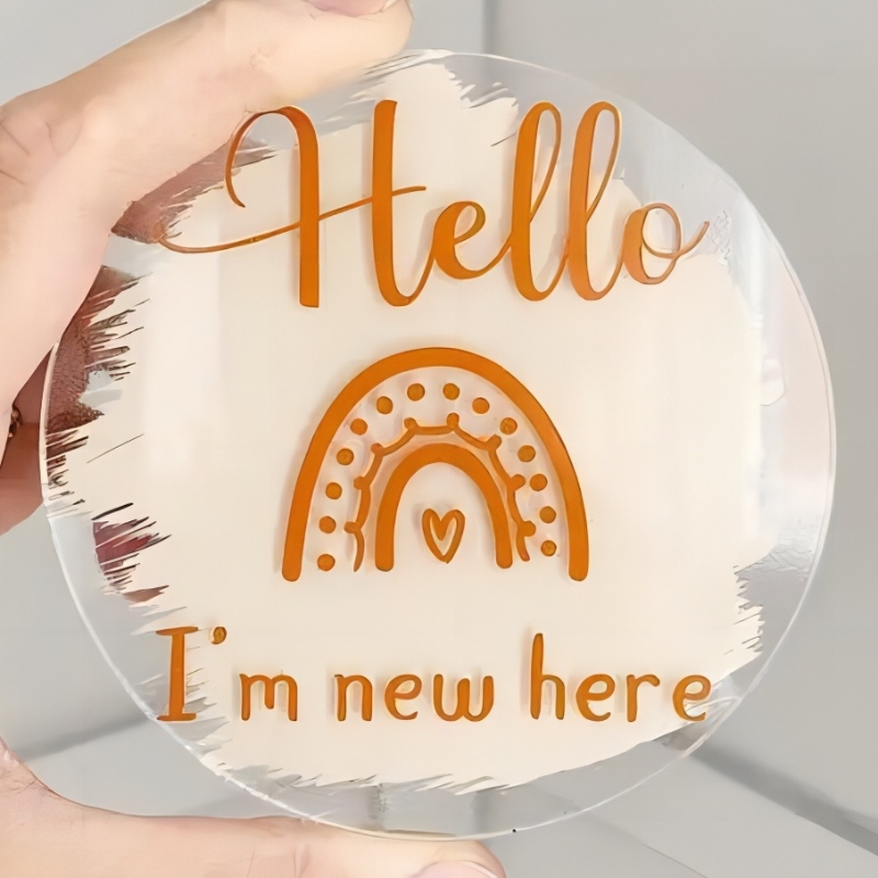 Ακρυλική κοπή λέιζερ Χαρακτική διακοπών Παιδιών Η Milestone αναμνηστική κάρτα