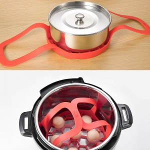 Σιλικόνη ατμόπλοιο με σφεντόνα και τραπέζι κατά της κλιμάκωσης BPA χωρίς σιλικόνη αυγό ατμόπλοιο, εύκολο να καθαριστεί και να ταξι...