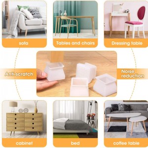 Σιλικόνη καρέκλα προστασία δαπέδου ποδιών, καρέκλα ποδιού καλύπτει σκληρό ξύλο δάπεδο τραπεζαρία καρέκλα προστάτες ποδιών ελασ...
