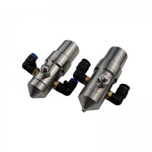 Αντι-πομπός αέρα ψεκασμού ακροφυσίων δύο υγρού ψεκασμού ακροφύσιο ανοξείδωτο χάλυβα κυματοειδές υγραεπιβεβαίωτο ακροφύσιο