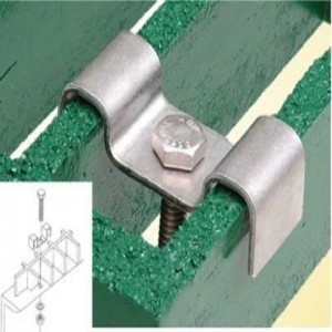 Ανοξείδωτο χάλυβα FRP GRP Grating Grating M Clip με καρφί και μπουλόνι