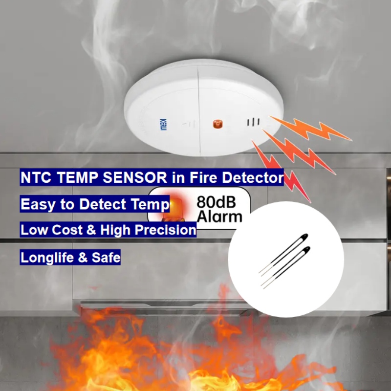Ο αισθητήρας θερμοκρασίας θερμίστορ NTC στον ανιχνευτή πυρκαγιάς