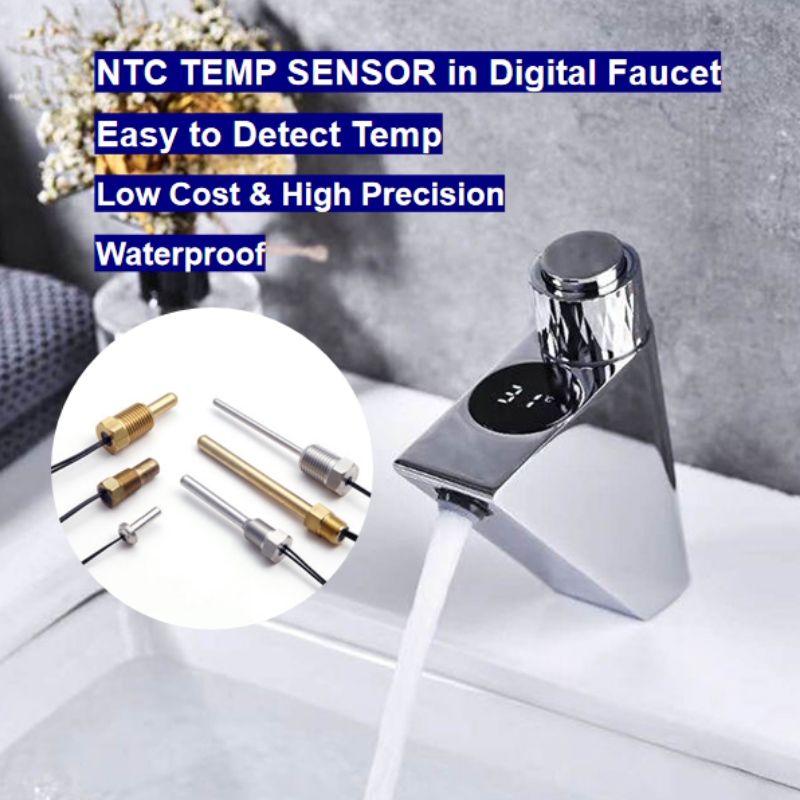 Ο αισθητήρας θερμοκρασίας θερμίστορ NTC σε ψηφιακή βρύση Smart Home