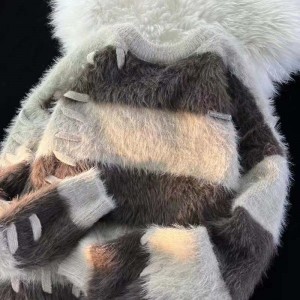 Φθινόπωρο και χειμώνα κορεατική έκδοση χαλαρή έγχρωμη ριγέ sable πουλόβερ