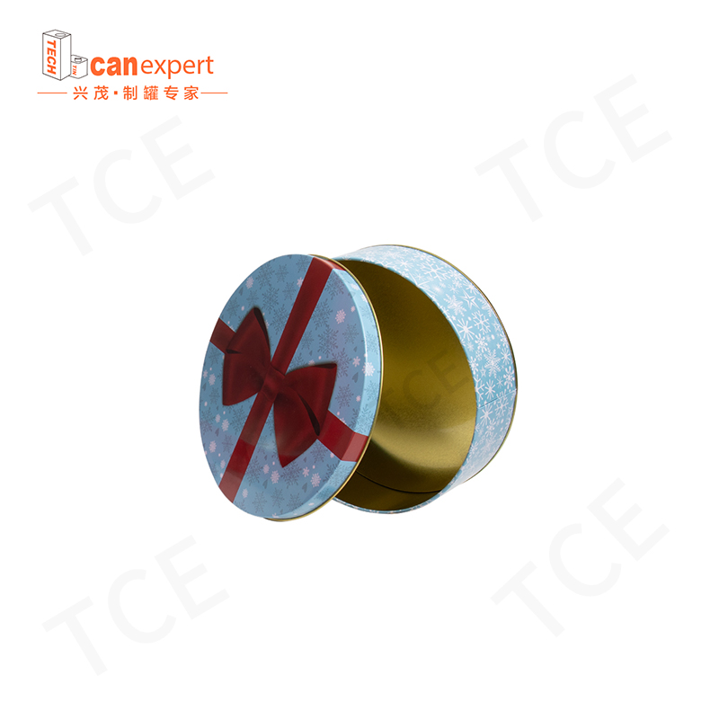 Χονδρικό Αλουμίνιο Στρογγυλό δοχεία κεριών χριστουγεννιάτικα δώρα δοχεία μεταλλικό κιβώτιο κασσίτερου για αποθήκευση χειροτεχ...