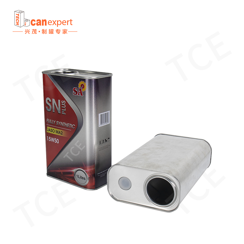 Κορυφαία πώληση διαρροή απόδειξη 1L Λεπές Συσκευασία τετράγωνο κασσίτερο με πλαστικά καπάκια pull-up