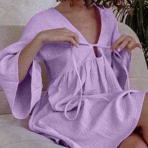 Βαμβακερό πιτζάμες πιτζάμες casual χαλαρή τήξη σπιτιού πιτζάμες