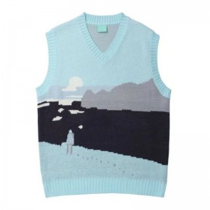 Προσαρμοσμένο λογότυπο OEM Knit Sweater Men\'s Sweater Vest