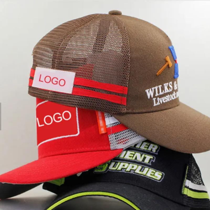 Προσαρμοσμένο 3D κέντημα 5 πάνελ έξω πόρτα μπέιζμπολ Sport Cap Trucker Cap Cap Mesh Hat