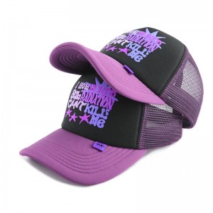 Έθιμο κέντημα φορτηγά καπέλα οθόνη εκτύπωση puff εκτύπωση λογότυπο απλό αφρό φορτηγό καπάκι αναπνεύσιμο καπέλο