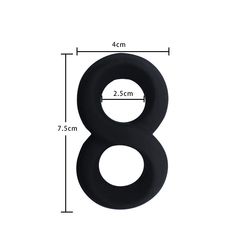 Hot Selling Men Sex Toy Penis Ring Cock Ring for Men Arpurbation (8 Δαχτυλίδι 8 Μαύρο και Άσπρο)