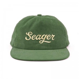 Corduroy 5 Panel Centel Logo Caps Αδέσμευτα καπέλα snapback χύμα