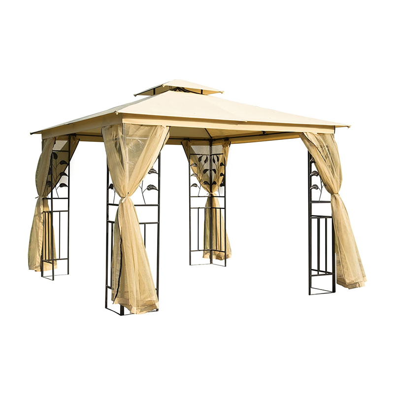 10 \\\\ \'x 10 \\\\\' Metal Outdoor Patio Gazebo Garden Canopy με αφαιρούμενες κουρτίνες ματιών