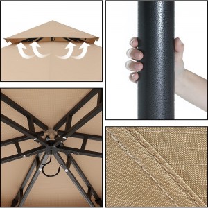 10 \\\\ \'x10 \\\\\' gazebos για αίθρια υπαίθρια εξαγωνικό κιόσκι με δίχτυ και κουρτίνες απορρήτου