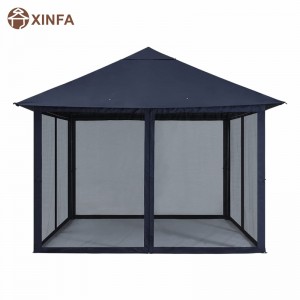 10x · 10ft υπαίθρια αίθριο gazebo θόλο με κουνουπιέρα για γκαζόν, κήπο, αυλή, μπλε