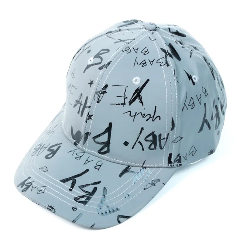 Χαμηλό MOQ φθηνό έθιμο δημοφιλές αδόμητο καπέλο μπέιζμπολ σκούρα γκρι αντανακλαστικό καπέλο μπέιζμπολ για τον άνθρωπο