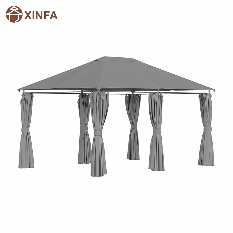 10 \\\\ \'x 13 \\\\\' Εξωτερική αίθριο Gazebo Canopy καταφύγιο με 6 αφαιρούμενα πλευρικά τοιχώματα, γκρι
