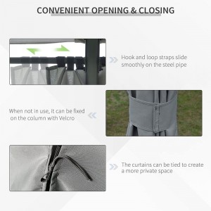 10 \\\\ \'x 13 \\\\\' Εξωτερική αίθριο Gazebo Canopy καταφύγιο με 6 αφαιρούμενα πλευρικά τοιχώματα, γκρι