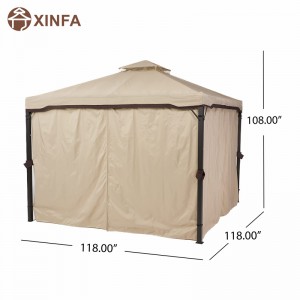 10 \\\\ \'x 10 \\\\\' Gazebo Block Sun Shade Canopy, αδιάβροχη σκηνή, υπαίθρια κιόσκι με κουρτίνες