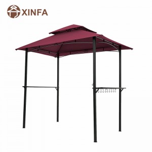 8 \\\\ \'x 5 \\\\\' Canopy Top Grill Gazebo Outdoor Patio Barbecue Gazebo Shelter με ανθεκτικό πλαίσιο χάλυβα, κόκκινο