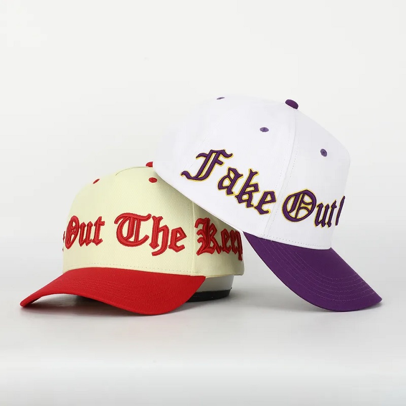 Προσαρμοσμένη υψηλής ποιότητας 5 πλαίσιο καμπύλο καπελάκι μπέιζμπολ από βαμβάκι, 3D λογότυπο κέντημα δομημένο καπέλο μπαμπά