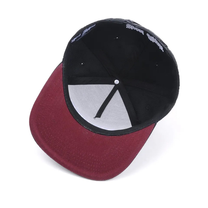 Χονδρικό σχέδιο Street Dance Hip Hop Flat Bill Custom Hats Κέντημα Black Snapback