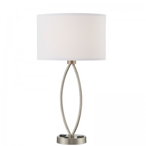 Sleep One Light Table Lamp με φινίρισμα νικελίου, ένα διακόπτη rocker/off και δύο καταστήματα στο Owonroom