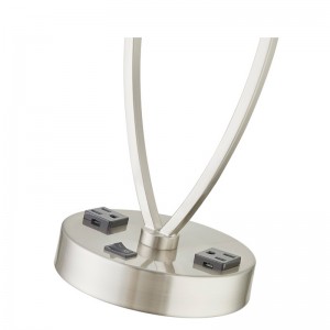 Sleep One Light Table Lamp με φινίρισμα νικελίου, ένα διακόπτη rocker/off και δύο καταστήματα στο Owonroom