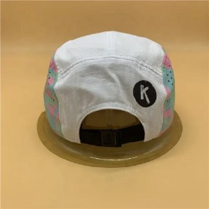 Flat Brim Sports Cap Laser Cut Cap Breathable Rapped Nylon Flat Running Hat Dri-Fit Snapback Cap