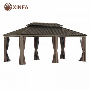 20 \\\\ \'x 12 \\\\\' πλαίσιο αλουμινίου Hardtop Gazebo Canopy με γαλβανισμένο χάλυβα διπλής οροφής