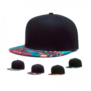 3D εκτύπωση snap back flat brim hat street χορό hip εκτύπωση επίπεδη bill hawaiian καπέλα Σχεδιάστε το δικό σας καπάκι snapback/hat
