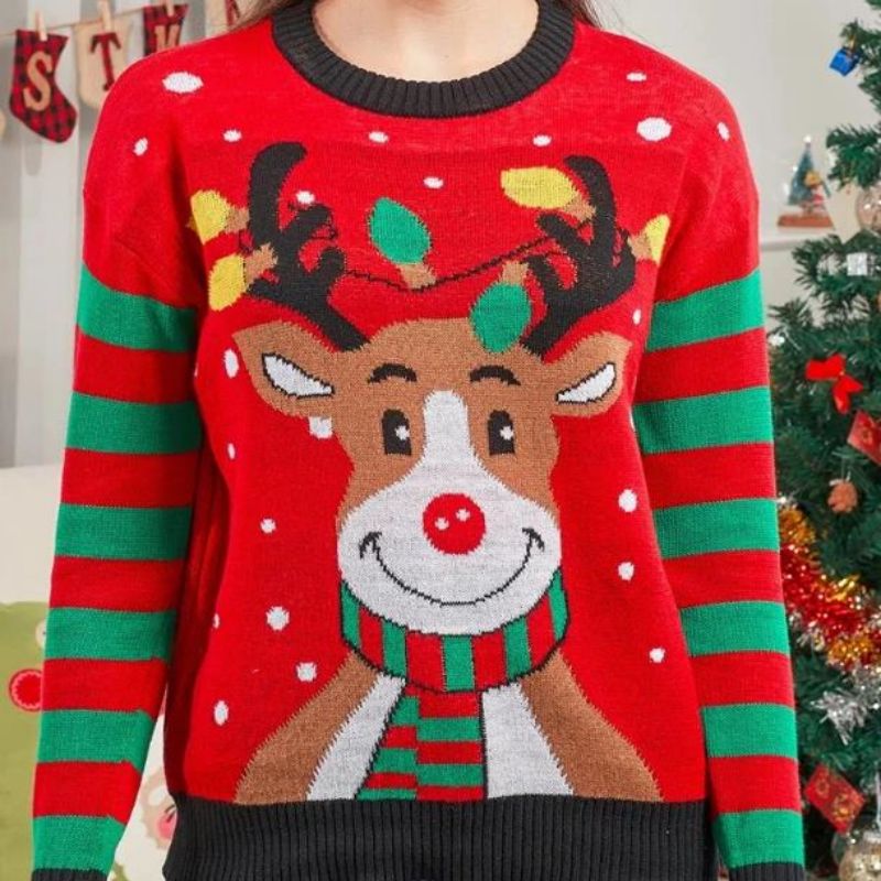 Stoke Wholesale-Ugly Merry Pullover Πλεκτό οικογενειακό ζευγάρι Χριστουγεννιάτικο πουλόβερ