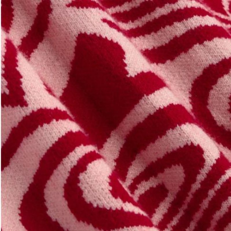 Love Heart Pattern Φόρεμα εκτύπωσης κοντό μανίκι φόρεμα καλοκαιρινό sundress sein sexy knitwear