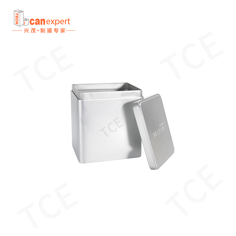 TCE- New Design Square Tea Tin Can Tinplate Υψηλής ποιότητας μεταλλικό τσάι