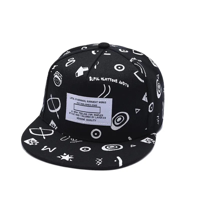 Καλοκαιρινό καπέλο εξάχνωσης Spring Print 3D κέντημα snapback καπάκι patch λογότυπο μη δομημένο επίπεδη χείλη 6 πάνελ snapback καπέλο