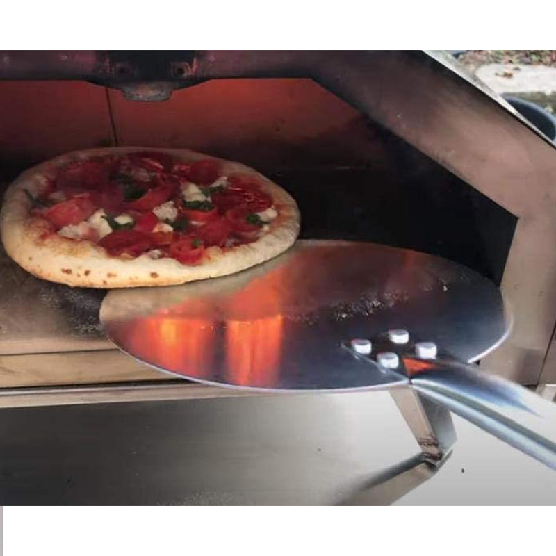 Επιπλέον μακρύ 53 ιντσών στρογγυλό αλουμίνιο πίτσα στροφή φλούδα για φούρνο από τούβλα αγοράστε ξύλινη λαβή