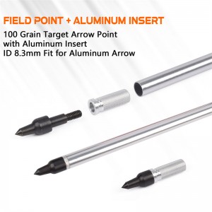 Elongarrow 100 grain βέλος βέλη και ένθετα αλουμινίου